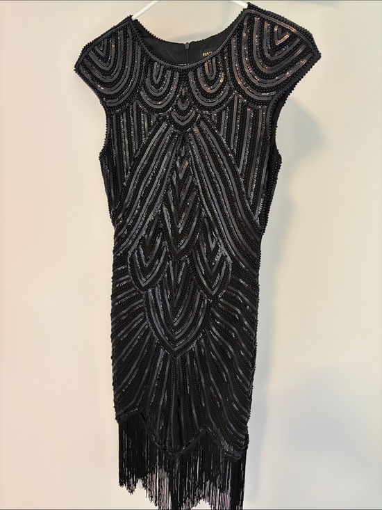 Dresses & Skirts - Black Beaded Fringe Cocktail Custom